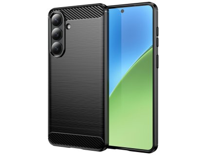 114783 7 techsuit carbon silicone puzdro s karbonovym vzorom pre samsung galaxy s26 edge cierne