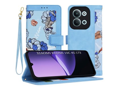 112824 techsuit flipcraft knizkove puzdro pre xiaomi redmi 15c 4g redmi 15c 5g modre vibrant