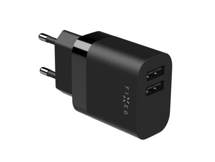 116910 fixed wall charger sietova nabijacka 2 usb smart rapid charge 17w cierna