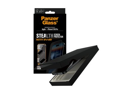 117087 panzerglass ultra wide fit stealth screen protector fastfit in a box ochranne sklo pre iphone 17 iphone 16 pro cierne