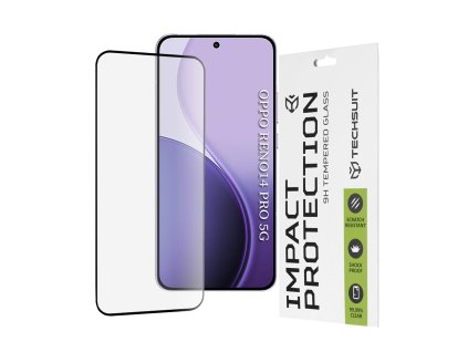 116277 techsuit 111d full cover full glue ochranne sklo pre oppo reno14 pro cierne