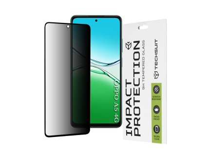 116298 techsuit 111d privacy full glue privacy ochranne sklo pre oppo a5 4g a5 5g cierne