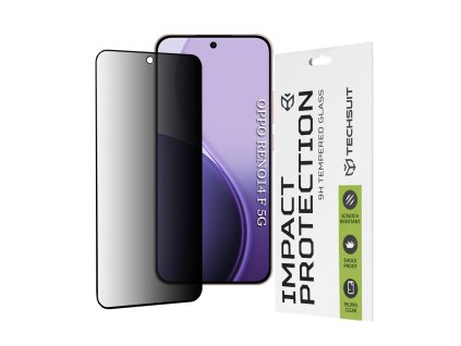 116424 techsuit 111d privacy full glue privacy ochranne sklo pre oppo reno14 f reno14 fs 5g cierne