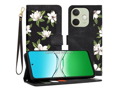 116463 techsuit flipcraft knizkove puzdro pre oppo a5 pro 4g a5 pro 5g flowers of the dawn