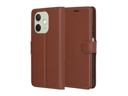 116238 techsuit leather folio knizkove puzdro pre oppo a5 pro 4g a5 pro 5g hnede