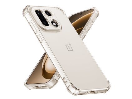 115806 techsuit shockproof clear silicone odolny ciry obal pre oneplus 15 transparentny