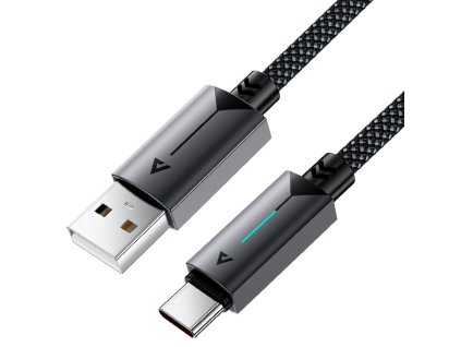 118401 acefast data cable datovy a nabijaci kabel usb na usb c fast charge 3 a nylonove opletenie 1 2 m cierny