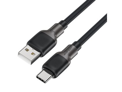 118371 acefast data cable datovy a nabijaci kabel usb na usb c fast charge 3 a odolny silikon 25 000 ohybov 1 2 m cierny