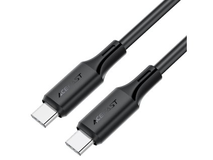 118416 acefast data cable datovy a nabijaci kabel usb c na usb c fast charge 60 w 3 a makky silikon odolny proti ohybu 1 2 m cierny