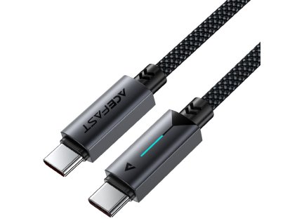 118404 acefast data cable datovy a nabijaci kabel usb c na usb c fast charge 60 w 3 a nylonove opletenie 1 2 m cierny