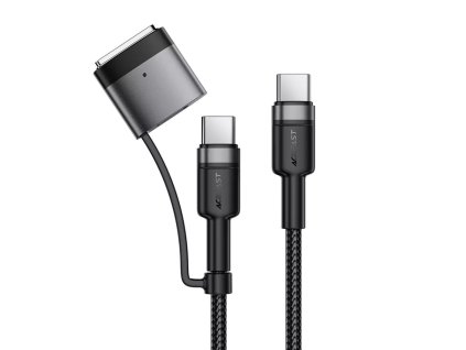 118443 acefast data cable datovy a nabijaci kabel usb c na usb c magsafe 3 adapter fast charge 240 w 48 v 5 a 1 2 m cierny