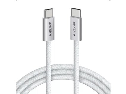 118458 anker data cable zolo datovy a nabijaci kabel usb c na usb c ultra fast charge 240 w pd 3 1 opleteny 1 m biely
