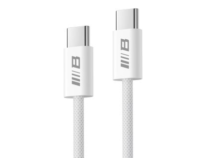 118446 blueo data cable datovy a nabijaci kabel usb c na usb c fast charge opleteny 2 m biely