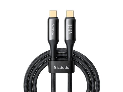 118536 mcdodo data cable datovy a nabijaci kabel usb c na usb c thunderbolt 3 240 w 40 gb s 8k ultra hd 1 2 m cierny