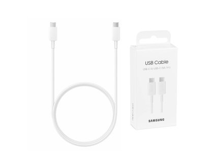 118323 samsung original data cable originalny datovy a nabijaci kabel usb c na usb c super fast charging 5 a 1 m biely