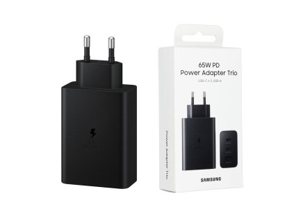 118317 samsung sietova nabijacka 2 usb c usb pps pd 65 w qc 3 0 afc fcp cierna