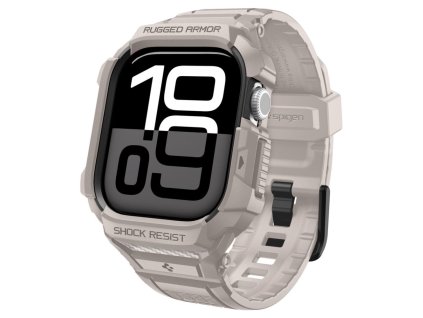 117936 spigen rugged armor pro v2 ochranny remienok s krytom pre apple watch 10 42 mm apple watch 11 42 mm bezovy dune beige