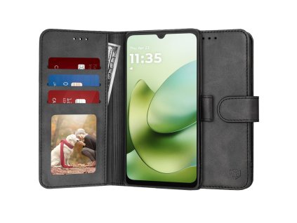 118008 techsuit diary book knizkove puzdro pre motorola moto g06 cierne