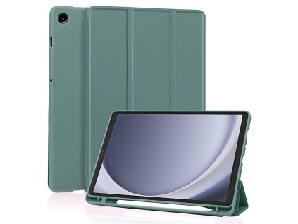 117798 techsuit flex trifold knizkove puzdro s drziakom na stylus pre samsung galaxy tab a11 galaxy tab a9 zelene