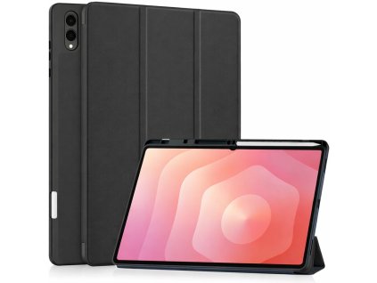117891 techsuit flex trifold knizkove puzdro s drziakom na stylus pre samsung galaxy tab s11 ultra cierne