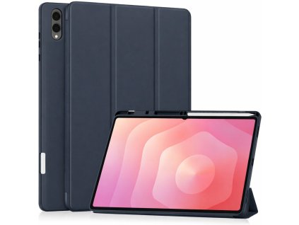 117897 techsuit flex trifold knizkove puzdro s drziakom na stylus pre samsung galaxy tab s11 ultra tmavomodre