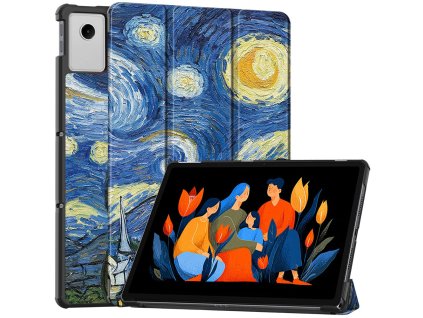 118864 2 techsuit foldpro knizkove puzdro pre lenovo idea tab plus 12 1 motiv starry night