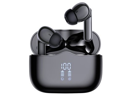 119479 techsuit premium wireless earbuds velarx one bezdrotove sluchadla bluetooth 5 4 s anc a enc 4 mikrofony bateria 300 mah cierne