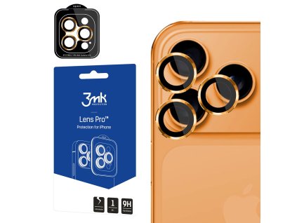122764 3mk lens protection pro ochranne sklo fotoaparatu pre iphone 17 pro iphone 17 pro max oranzove