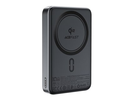 119557 acefast magnetic power bank m11 10000 magneticka powerbanka usb c 10000 mah pd30w qi2 certifikacia s led indikatorom cierna