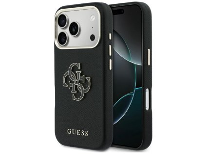 122872 guess hardcase resin logo pevne puzdro pre iphone 17 pro cierne