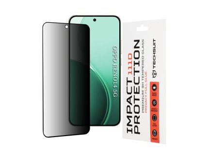 120589 techsuit 111d privacy full glue ochranne sklo na displej s ochranou sukromia pre oppo reno14 cierne