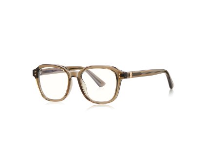 119929 techsuit anti blue light glasses reflex pc okuliare proti modremu svetlu pre muzov okruhle tr90 a kovovy ram ac sosovky transparentne hnede