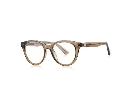 119953 techsuit anti blue light glasses reflex pc okuliare proti modremu svetlu pre muzov okruhle tr90 a kovovy ram ac sosovky transparentne hnede