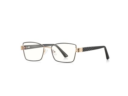 120097 techsuit anti blue light glasses reflex pc okuliare proti modremu svetlu pre zeny obdlznikove kovovy ram ac sosovky cierne