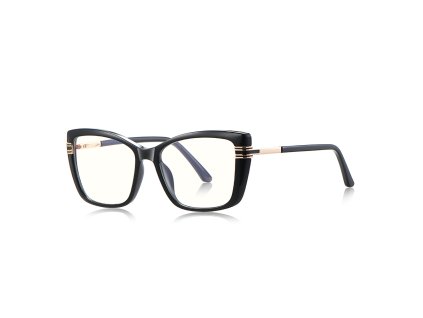 120004 techsuit anti blue light glasses reflex pc okuliare proti modremu svetlu pre zeny oversized tr90 a kovovy ram ac sosovky cierne