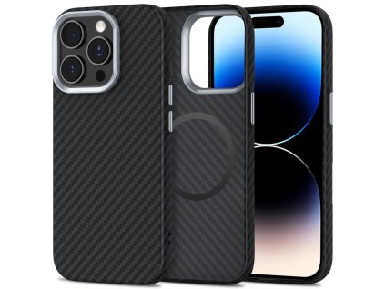 104229 2 techsuit carbonhalo magsafe obal na iphone 14 pro cierny