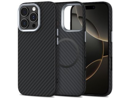 104208 2 techsuit carbonhalo magsafe obal na iphone 16 pro max cierny