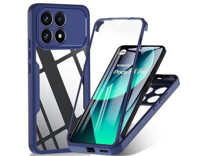 121279 techsuit colorverse 360 series puzdro s ochranou displeja pre xiaomi poco f8 pro modre