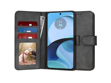 120673 techsuit diary book knizkove puzdro pre motorola moto g14 cierne
