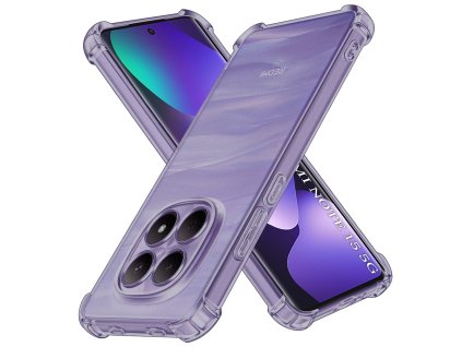 147061 techsuit shockproof clear silicone narazuvzdorne priehladne silikonove puzdro pre xiaomi redmi note 15 5g note 15 4g poco m8 5g dymovo cierne