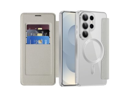 146356 techsuit smartmag book case knizkove ochranne puzdro pre samsung galaxy s26 ultra sive