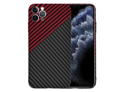 60555 techsuit carbonite fibershell kryt na iphone 11 pro max cerveny vortex