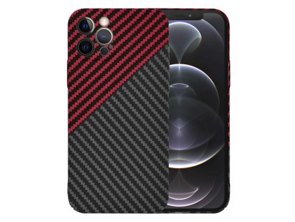 37843 techsuit carbonite fibershell ochranne puzdro pre iphone 12 pro cerveny vortex