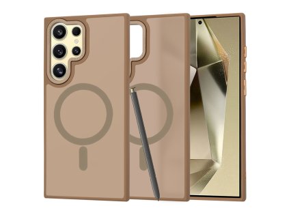 65982 techsuit halofrost magsafe series puzdro na samsung galaxy s24 ultra pieskovohnedy