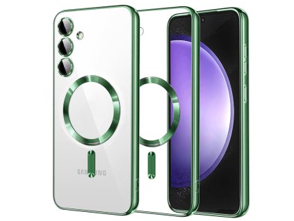 66846 6 techsuit luxury glitter magsafe puzdro na samsung galaxy s23 fe svetlozeleny