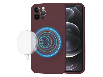 61461 techsuit softflex magsafe kryt na iphone 12 pro slivkovo cerveny