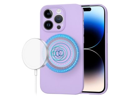 61560 techsuit softflex magsafe kryt na iphone 14 pro svetlo fialovy
