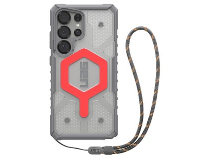 58305 uag pathfinder clear magsafe kryt pre samsung galaxy s25 ultra s oranzovou snurkou active lava