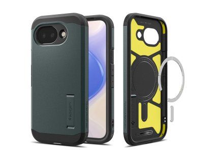152116 spigen tough armor magsafe obal pre google pixel 10a tmavozeleny