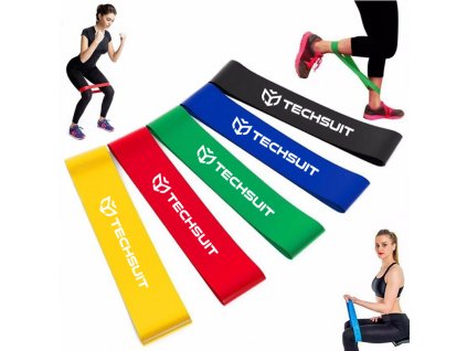 6985 techsuit 5 pack posilnovacie gumy ts 01 pre domaci trening jogu fitness pilates multicolor